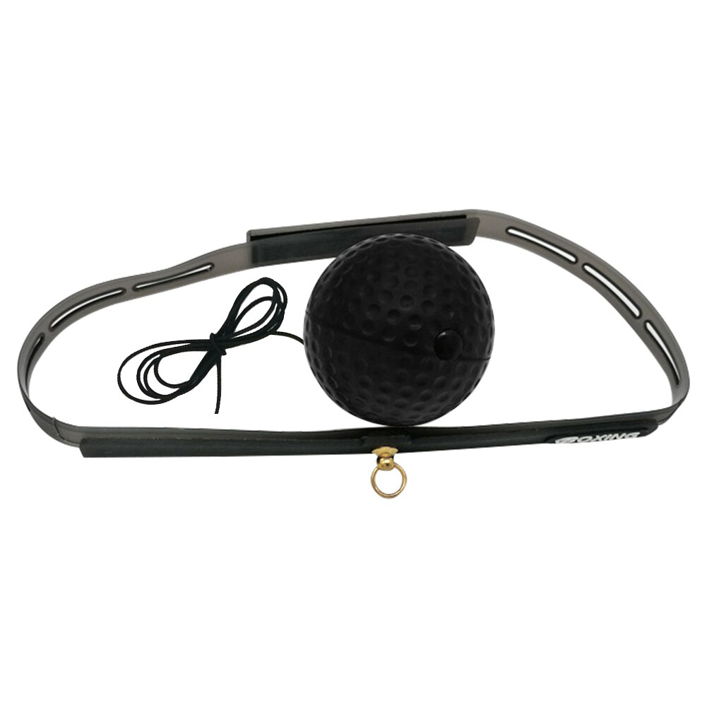 Juego de Pelota de goma para boxeo, reacción de entrenamiento con diadema para accesorios de trabajo eficaces: Soft ball-Black