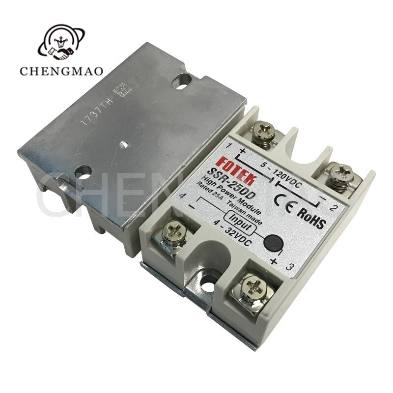 DC-SSR 25DD Fotex Eenfase Solid State Relais Module 25A Dd Ingangsspanning 3-32V Naar 5-60V Output Belasting