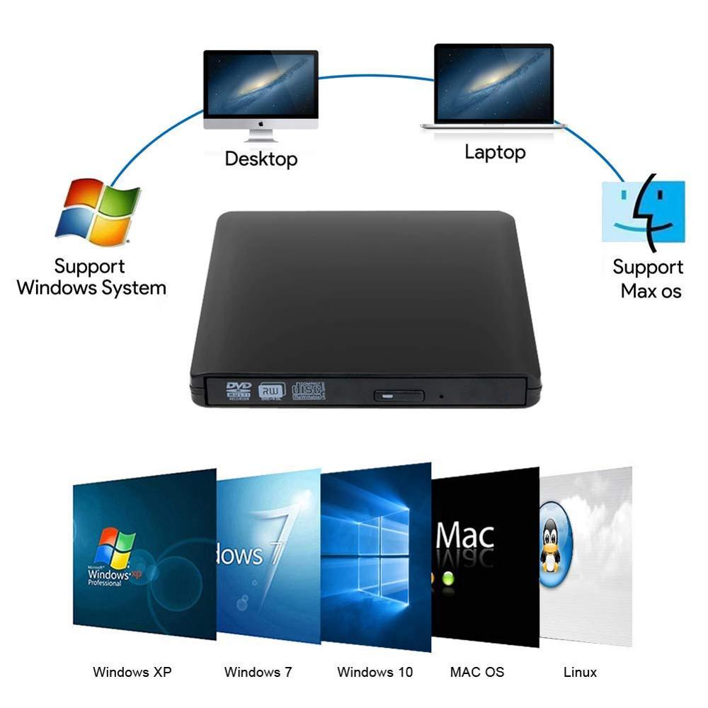 External USB 3.0 High Speed DL DVD RW Burner CD Writer Portable Optical Drive for Asus Samsung Acer Dell Universal SONY HP