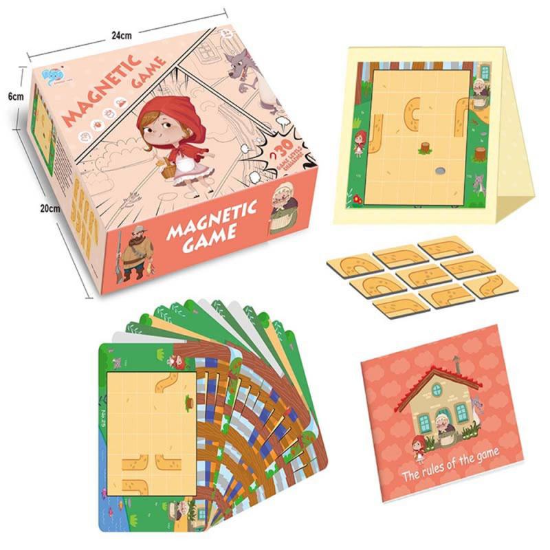 1Set Magnetische Puzzel Kleine Krokodil Baden Brandbestrijding Game Magnetische Puzzel Kinderen Speelgoed