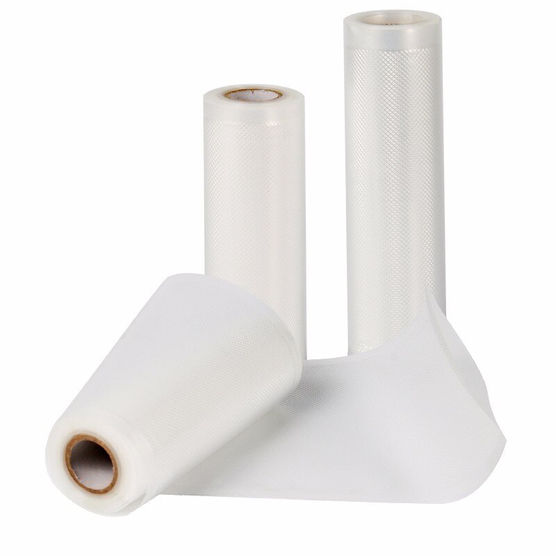 2 Rolls/set Bpa Free Freezer Seal Pack Texture Storage Nylon Packaging Embossed Sealer Plastic Food Vacuum Pouch Bag Roll
