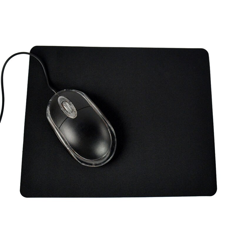 Ultra-thin Square Comfy Anti-Slip Mouse Pad For Optical/Trackball Mat Mice Pad Computer for Gaming PC Laptop Mac 215*175*0.7MM: Black