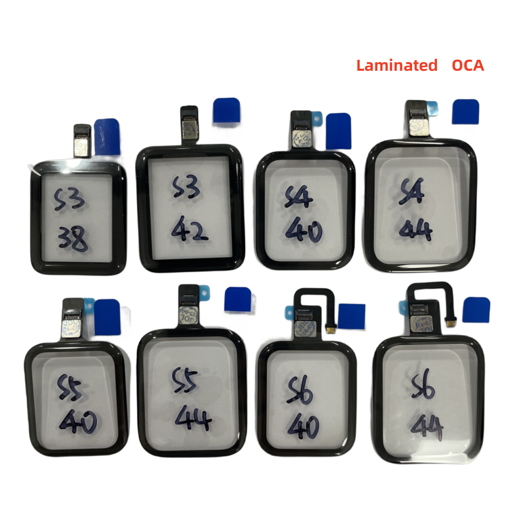 5 stuks met OCA touchscreen digitizer glas lens paneel + OCA voor Apple Watch Series SE S5 S4 6 S7 2 3 4 5 38mm 42mm 40mm 44mm