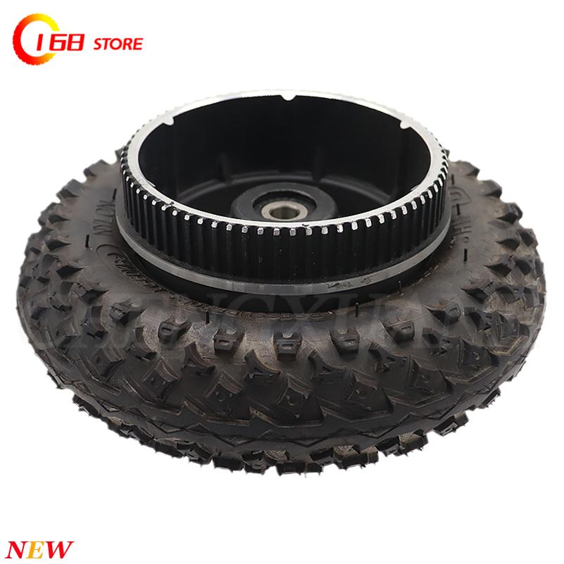 Electric skateboard wheel chair pneumatic hand cart 200X50 off-road wheel with drive gear and inner and outer tiresTyre: Gold