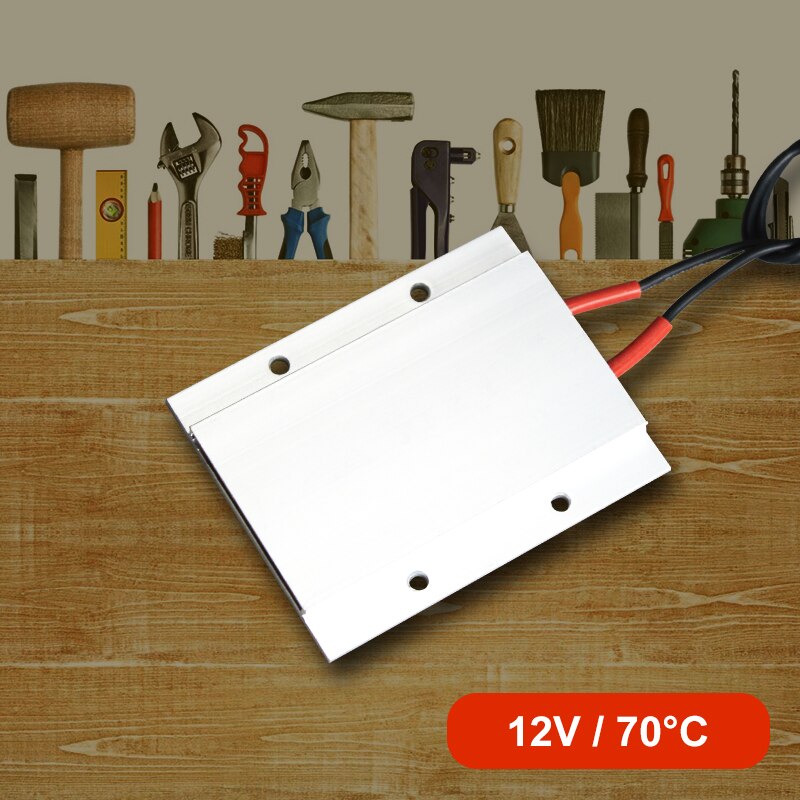 12V 70C AC/DC Thermostatic Heating element PTC heater incubator heater ceramic aluminum heater with shell 77*62mm