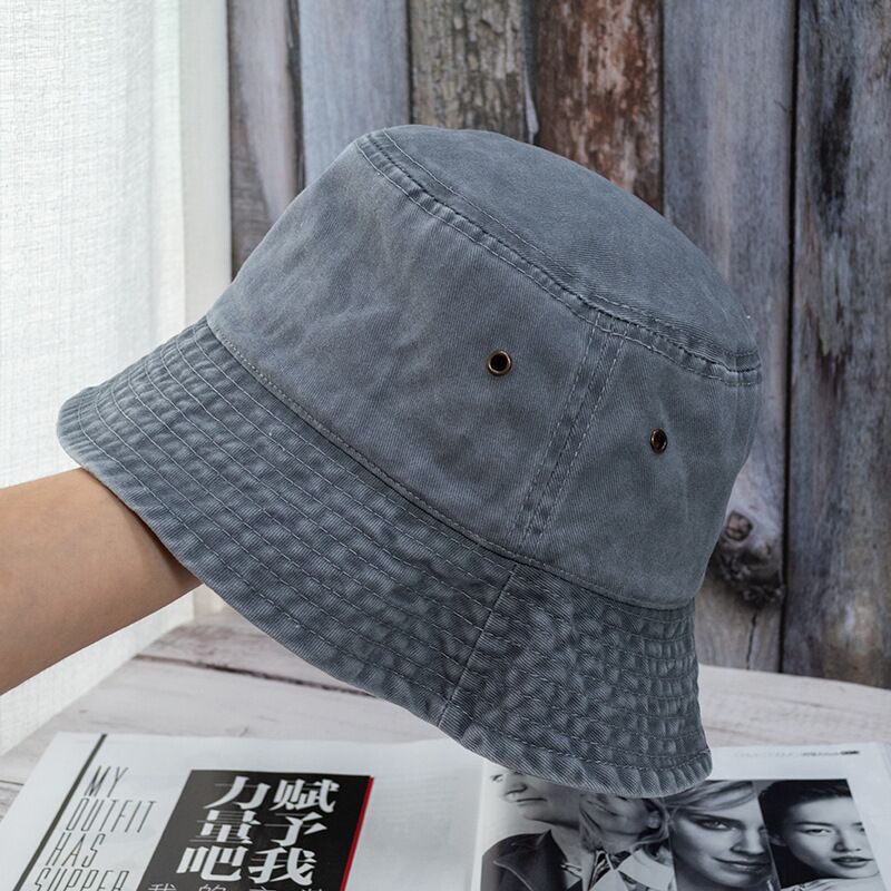 Sommer Gewaschen Denim Eimer Hüte Frauen Faltbare Fischer Hütte Männer Bob Kappen Hüfte hüpfen Gorros Männer Frauen Panama Eimer kappe: color6