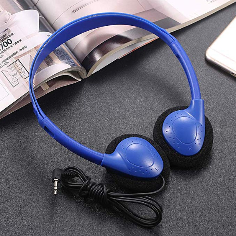 Kids Bedrade Hoofdtelefoon Kinderen Over Head Opvouwbare Stereo Oortelefoon Met 3.5Mm Audio Jack Music Headset Voor Iphone Xiaomi Mp3: Blue