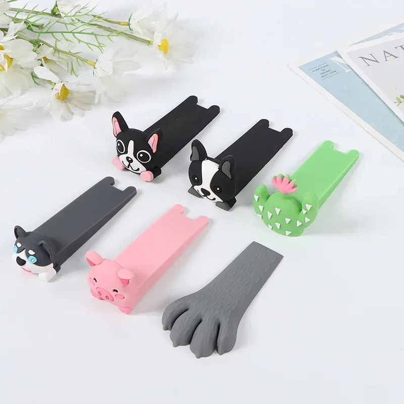 Siliconen herbruikbare cartoon steek deurstopper cartoon schattige deurstopper anti-knijp zachte rubberen deurbarrière feestcadeau