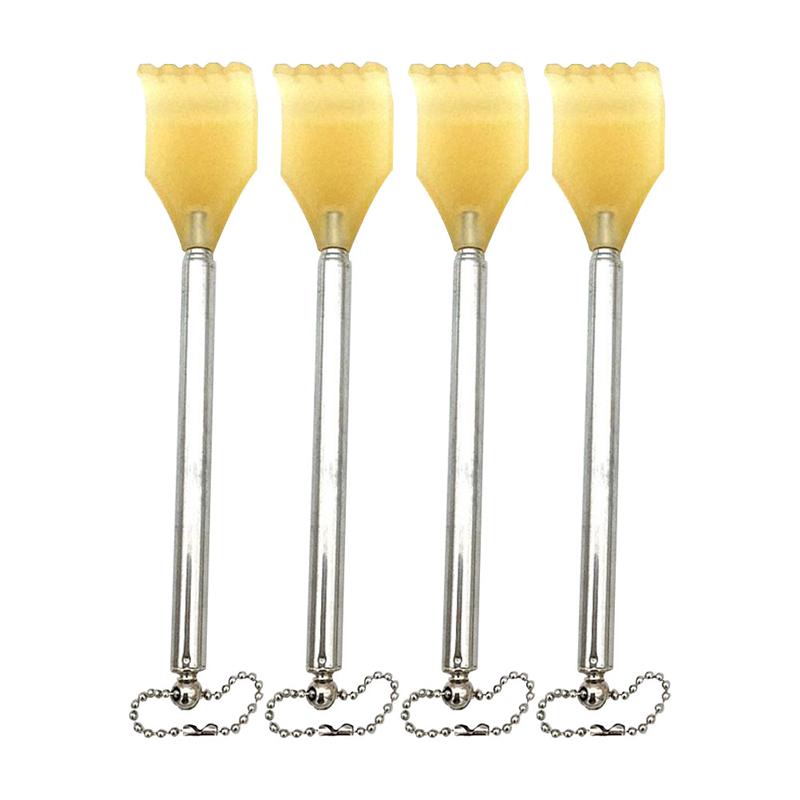 4pcs Manual Back Scratcher Stainless Steel Back Scratcher Retractable Back Massage Extendable Back Scratcher For Elderly