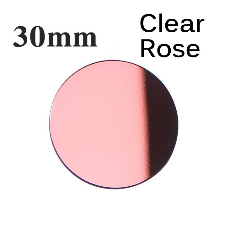 2 stuks Universele 30mm matte Geborsteld Metalen Plaat schijf ijzeren plaat voor Magneet Mobiele Telefoon Houder Voor Magnetische Auto telefoon standhouder: 30Rose-clear