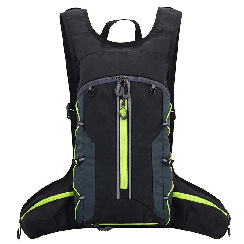 Mochila deportiva ultraligera para ciclismo al aire libre, resistente al agua, para senderismo, equipo de bicicleta: Black Green