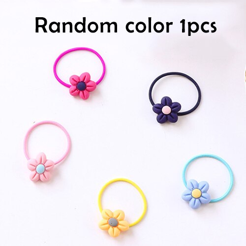 20 pièces/lot nouvelle boîte emballé filles mignon dessin animé élastique bandes de cheveux chapeaux chouchous bandes de caoutchouc bandeaux accessoires de cheveux: Random1pcs