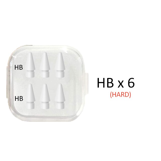 Punte a matita per Apple Pencil 1a/2a generazione, punta 4/6/12PCS per pennino Apple Pencil per iPad Stylus, 2B/HB sia morbido che duro: HBx6