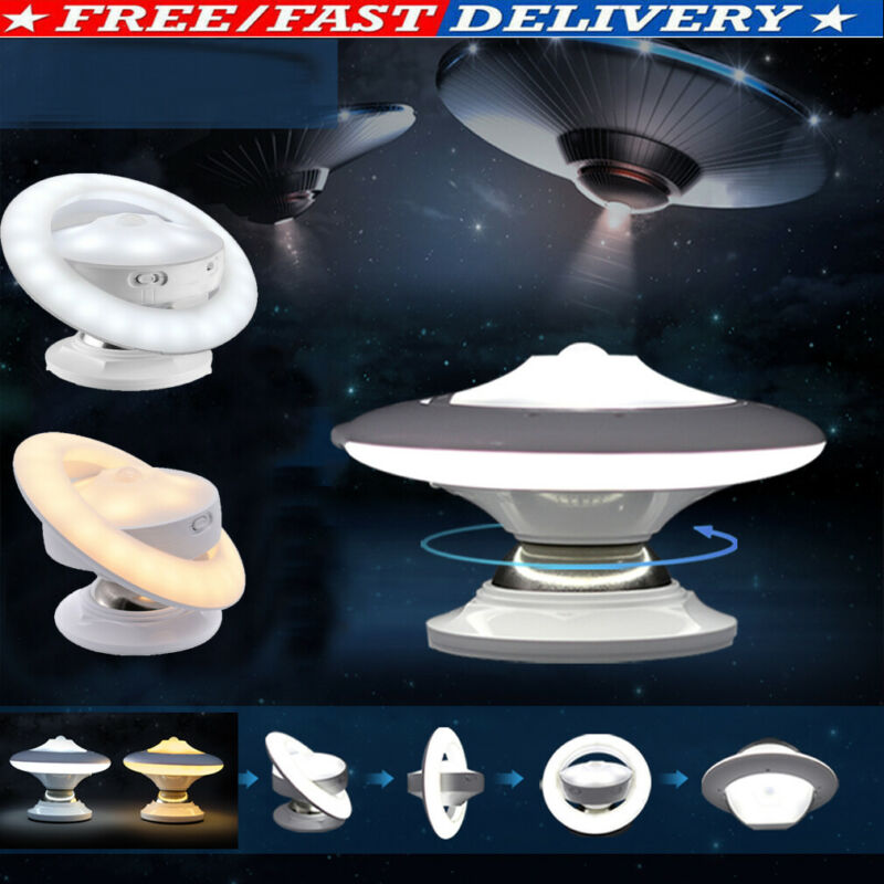 Ufo Motion Sensor Night Light Children 360 Degree Rotating Lamp Sensor Luminaire Baby Lamp Battery Powered Led