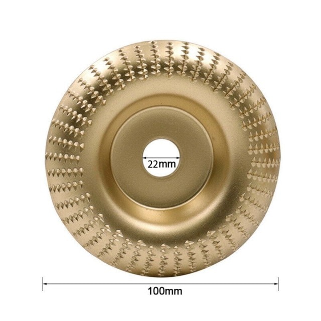 1 Pcs Grinding Wheel Polishing Disc Grinder Wheel Disc 4 Inch Wood Shaping Wheel, Wood Grinding Shaping Disk: golden
