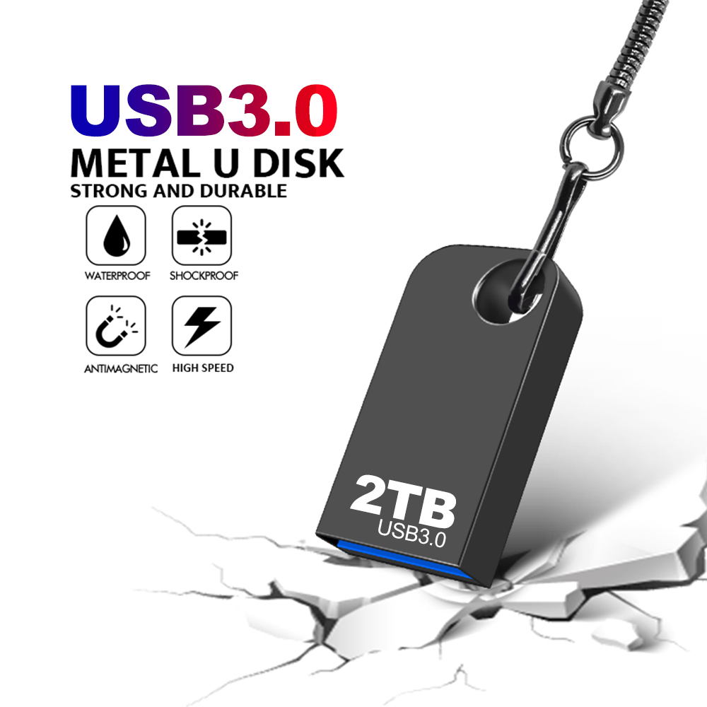 Mini USB 3.0 Flash Drive 2TB USB Flash Pendrive 1TB 512GB 128GB Metal USB Opslagstick USB Pen Drive voor Computer Opslagapparaten
