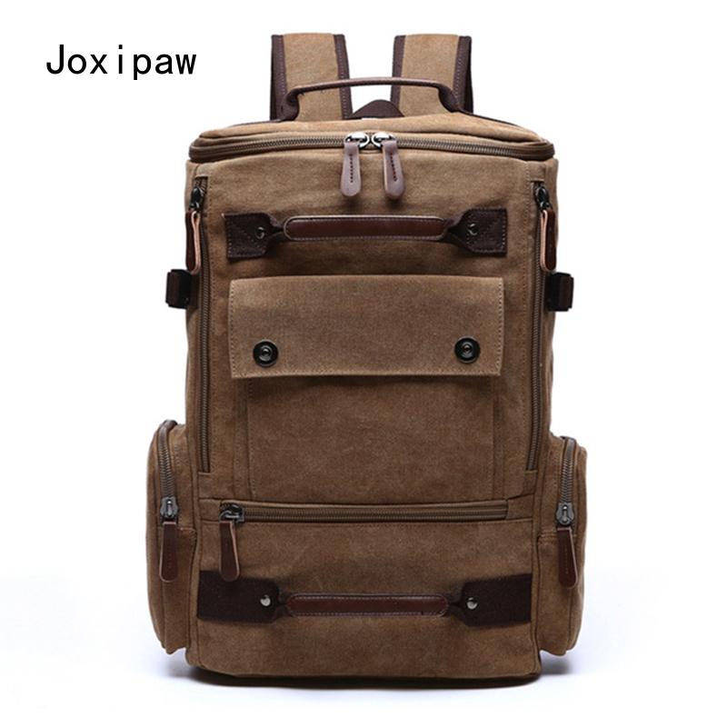 Men's Backpack Vintage Canvas Backpack School Bag Men's Travel Bags Large Capacity Backpack Laptop Backpack Bag High Qualit