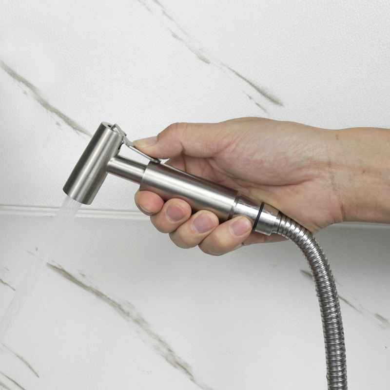 Stainless Steel Toilet Hand Held Bidet Faucet Sprayer Bidet Set Sprayer Toilet Spray Bathroom Self Cleaning Shower Shattaf Tap