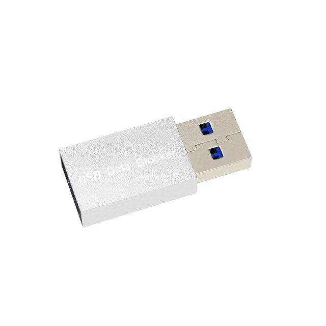 USB Data Blocker Defender Protects Phone Tablet From Public Charging Stations Hack Proof Mobile Phone Converters: Silver