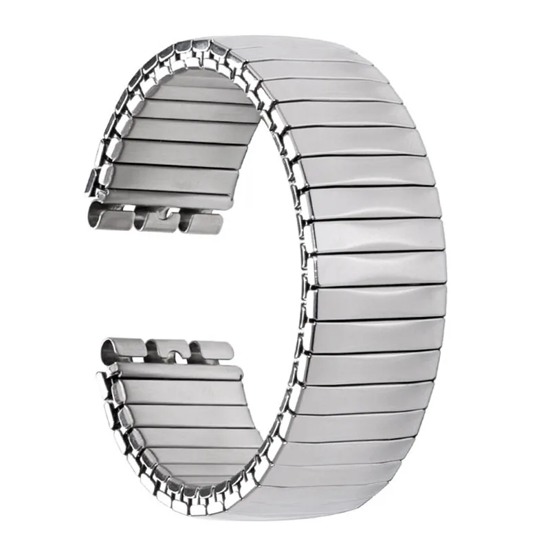 Metall elastisches Uhrenarmband für Swatch Uhr 17 mm 20 mm strecken-Erweiterung Edelstahlarmband Herren Damen Armbandzubehör: Schwarz Gelb / 17mm