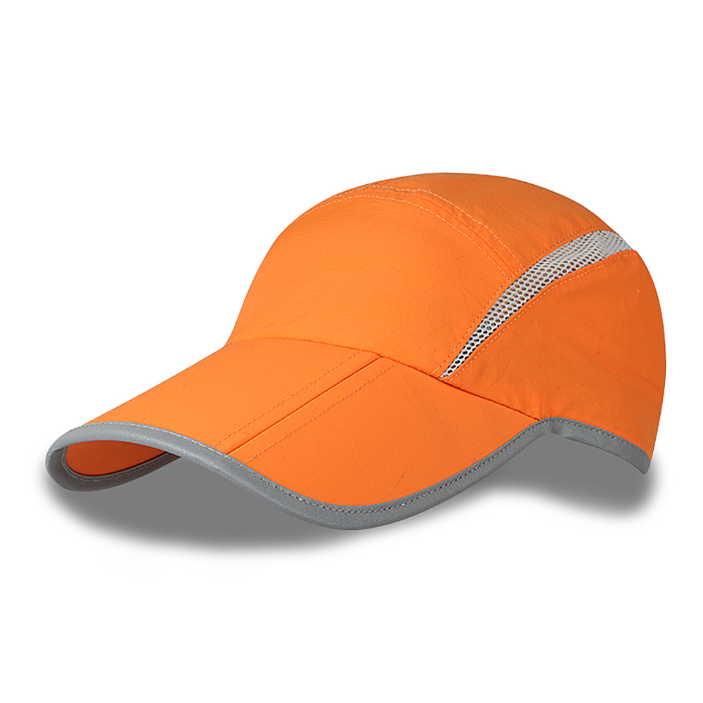 Men Women Quick Dry Sports Baseball Hat Lightweight Breathable Outdoor Sun Cap for Fishing Cycling Hiking: Orange