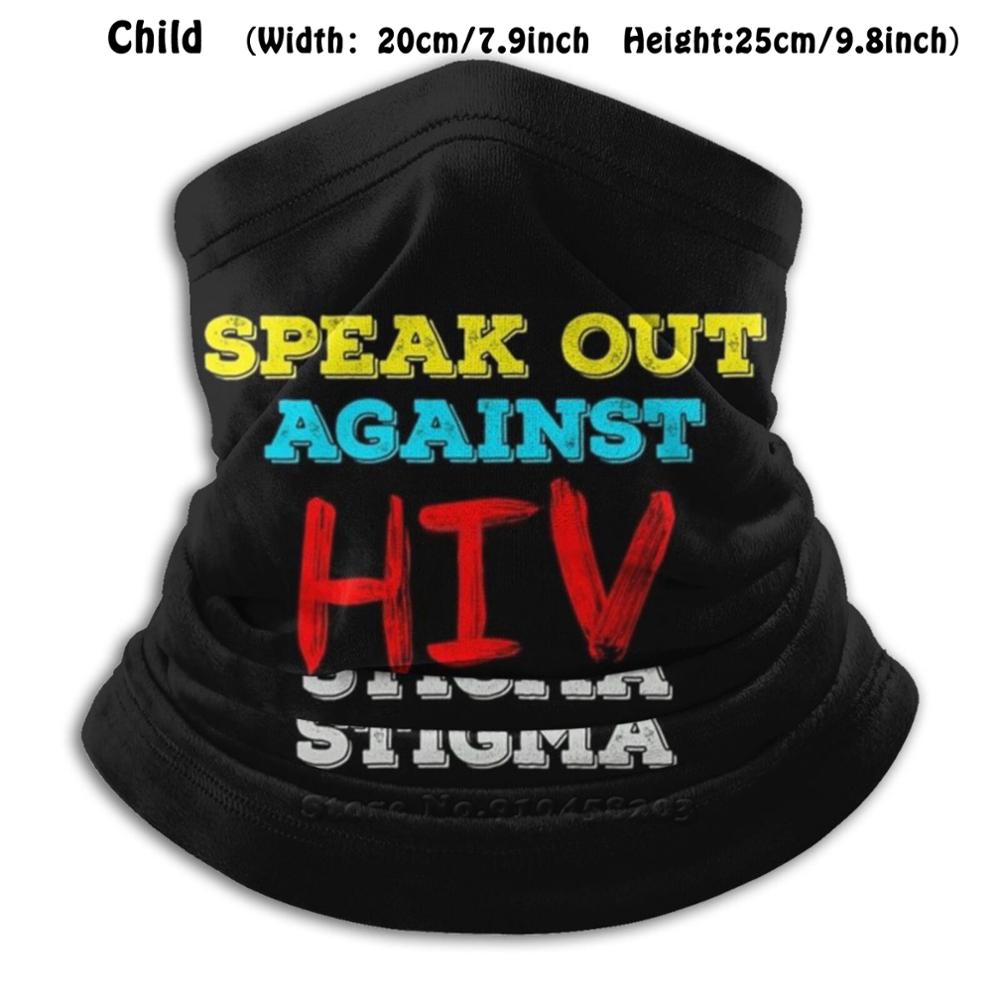 Hiv-bewustwording - spreek je uit tegen hiv-stigma 3d bandana gezicht nekwarmer zacht fleece masker sportsjaal hiv aids-bewustwording stigma: Kind