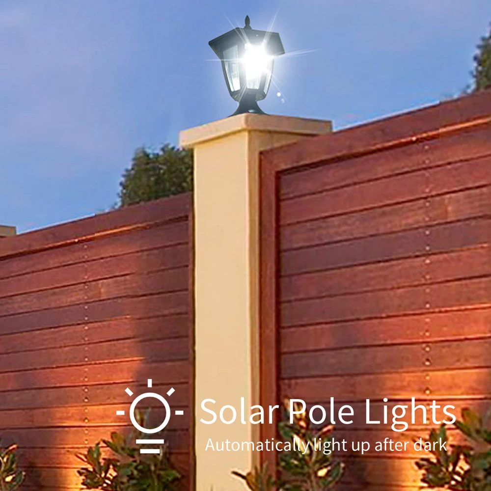 2 stk. solcellelampe til hegn,  ip65 udendørs solcellelamper til havedekoration, porthegn, væg, gårdsplads, solcellelampe til sommerhus