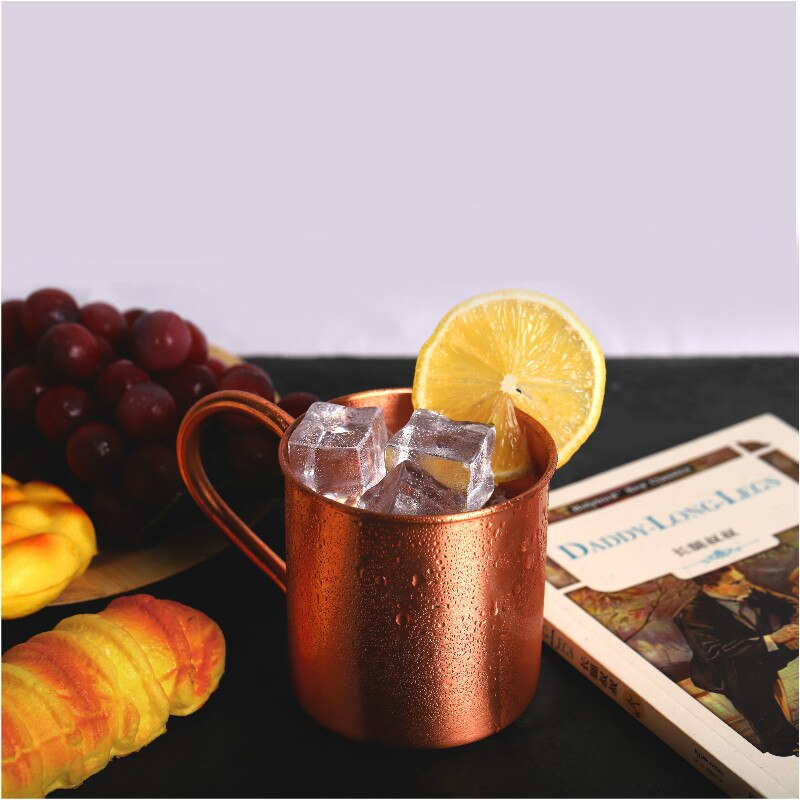 Ren koppar mugg handtag europeisk amerikansk stil moscow mule cocktail glas ren koppar kopp restaurang bar kall dryck kopp