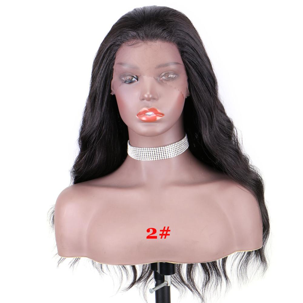 WonderLady OP430# Ombre Wigs For Women Black Brown Color Synthetic Lace Front Wigs With Baby Hair Natural Hairline Free Part 22": #2