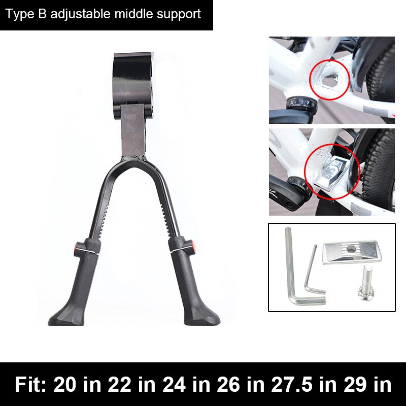 Foldable Center Mount Bike Kickstand Double Leg Bicycle Stand ...