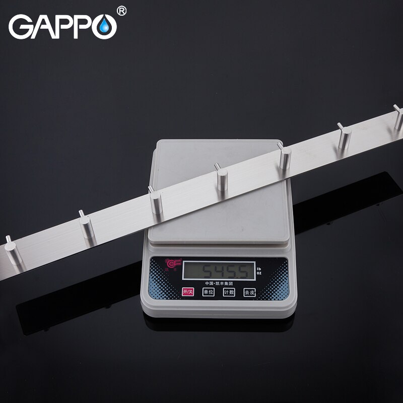 GAPPO Robe Hooks 7 clothes hook stainless steel Hooks Wall mount Coat Hat hanger Bathroom Towel Hanger