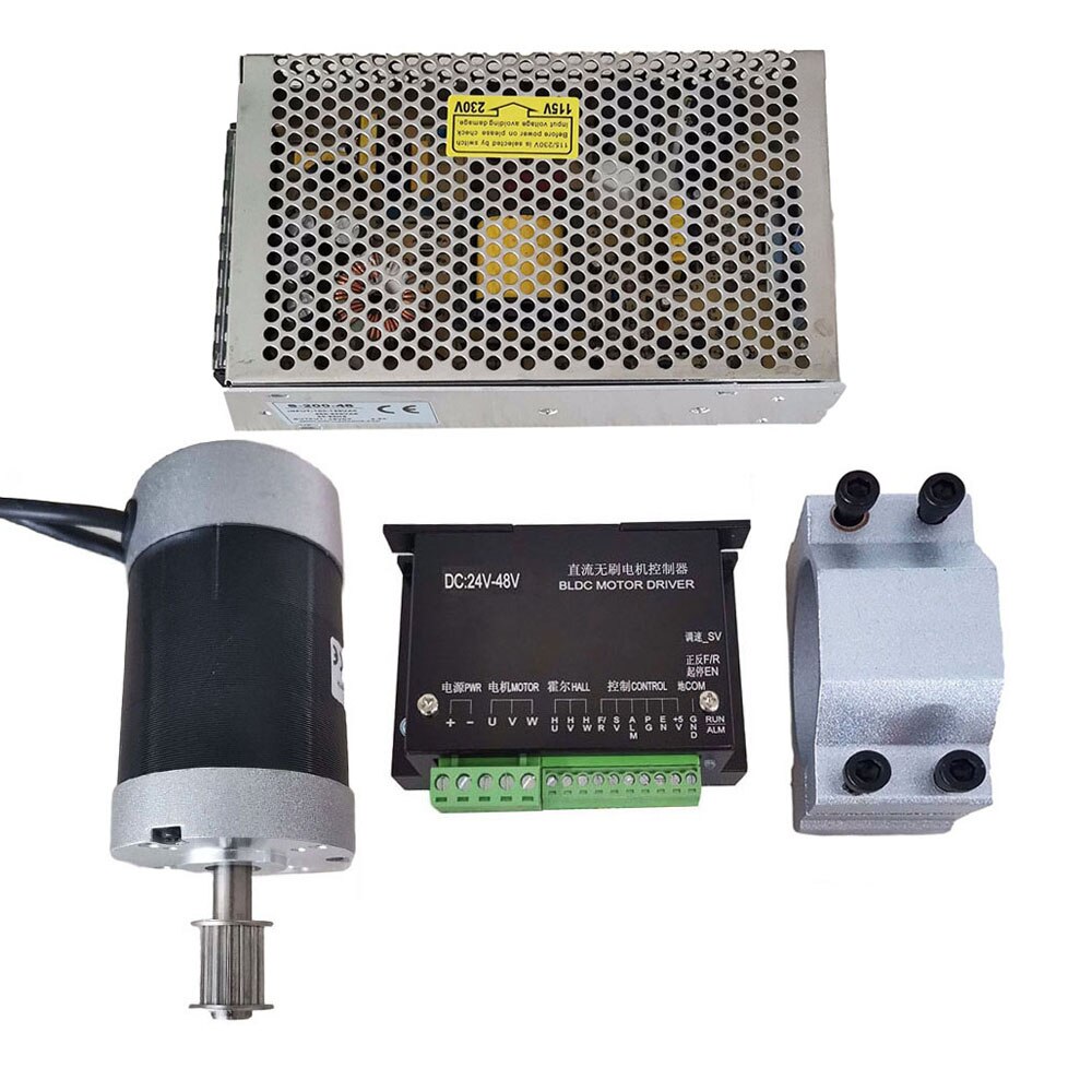 Three Phase Eight Wire 55 Brushless Motor with Inner Rotor, Double Ball Bearings, DC 24V-48V Mute Large Torque Motor High Power