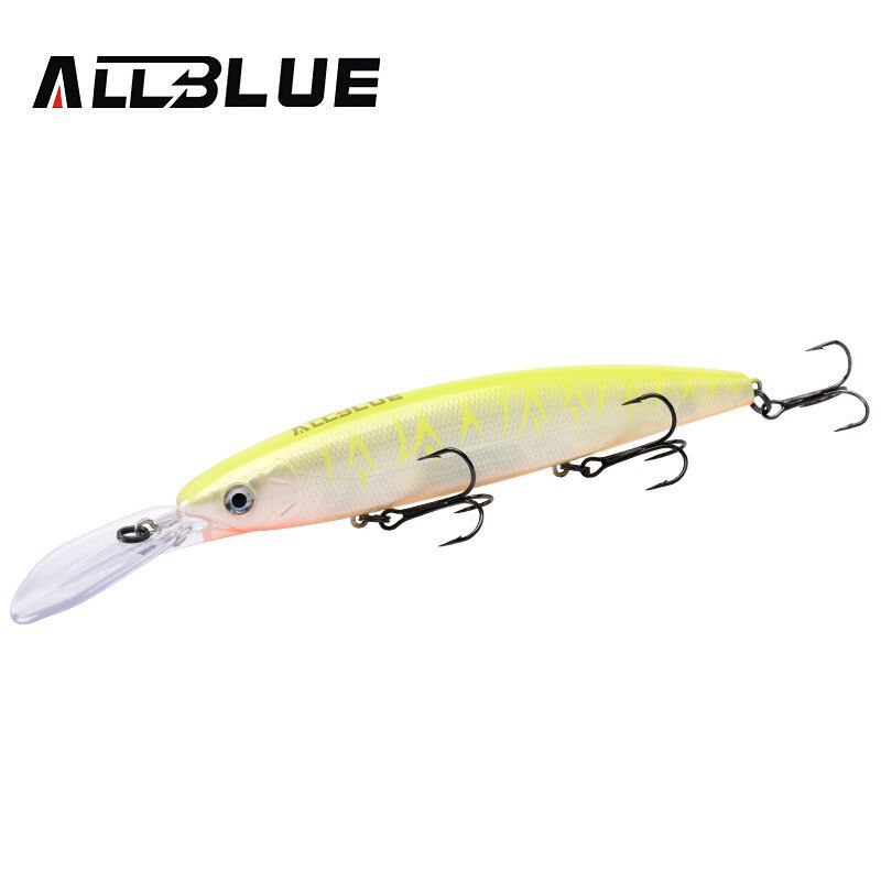 ALLBLUE CRAFTY 130SF Fishing Lure 130mm 27.5g Wobbler Slow Floating Minnow Longbill Plastic Bait Fishing Tackles Crankbait Plast: Color E