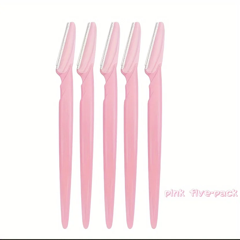 3/5Pcs Precision Eyebrow Razor & Dermaplaning Set for Men and Women - Easy, Gentle Shaping & Exfoliating: WHITE