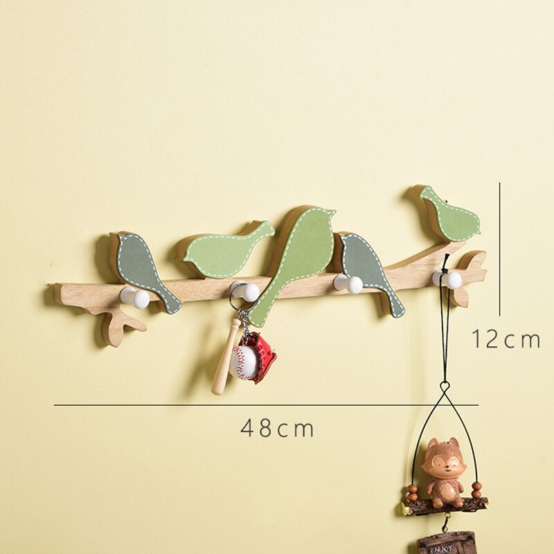 Perchero nórdico de madera para colgar en la pared, colgador de llaves, toalla, para el hogar Decoración rústica, organizador de adornos
