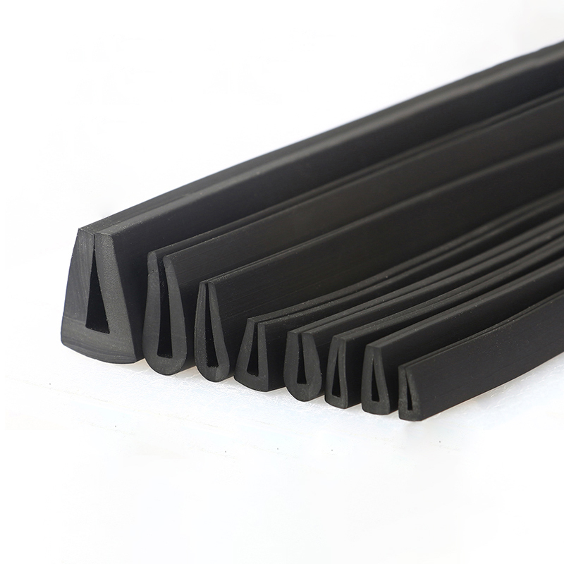 Rubber Edge Trim Strip Black U Section Edging Sealing Strip, Edge Shield Encloser Protector For GlassTable Corners