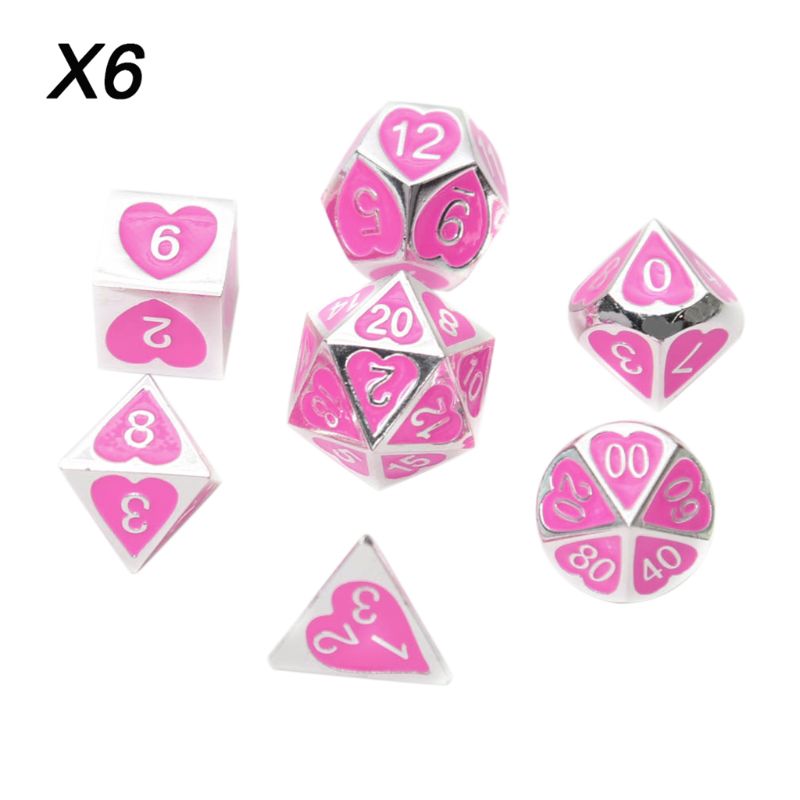 Metal Dice Set Dnd Board Game 7 Pcs Polyhedrale Dobbelstenen Voor Rpg Rol Playing Game Y98F