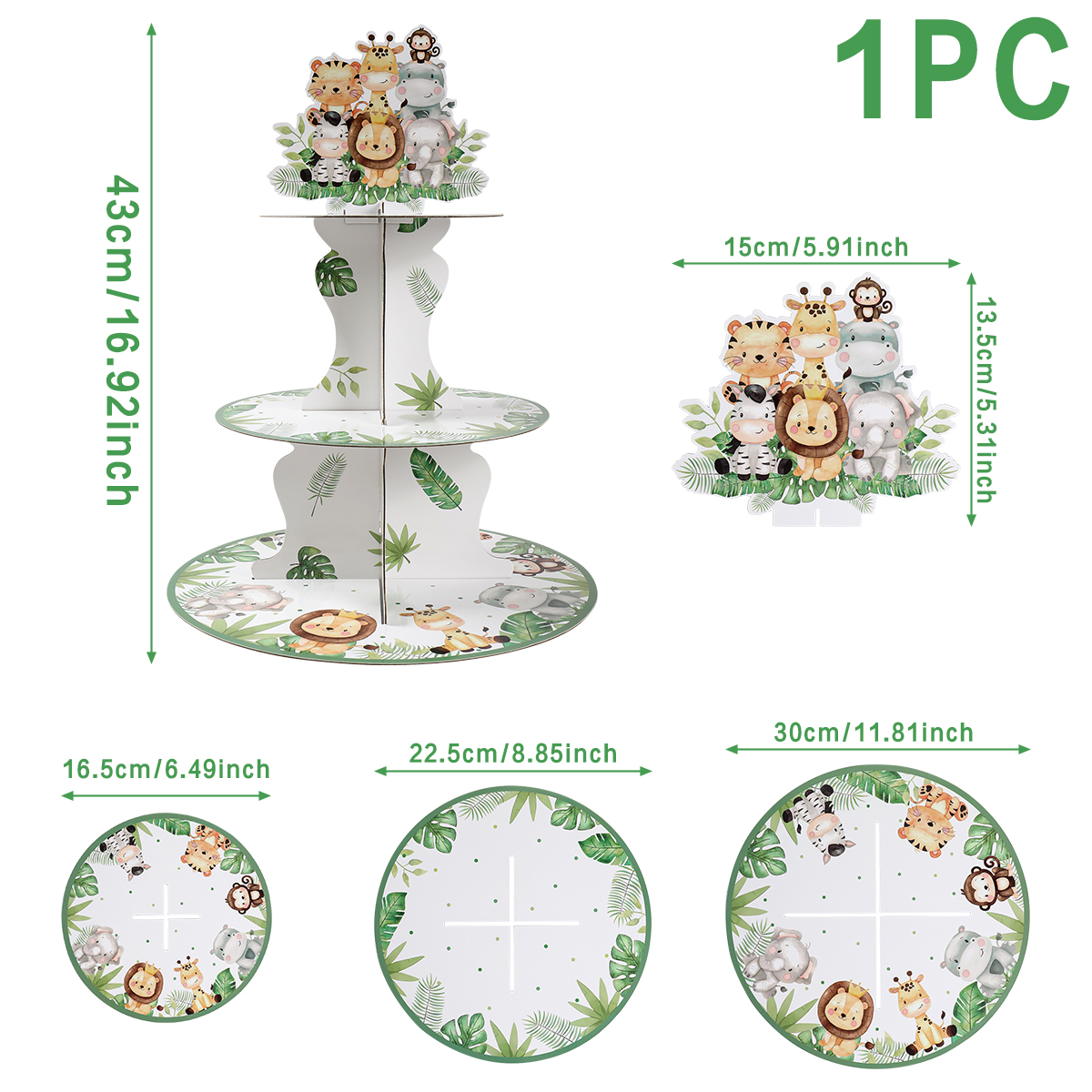 Pink Woodland Animals Cupcake Toppers, Girl Baby Shower, Birthday Party