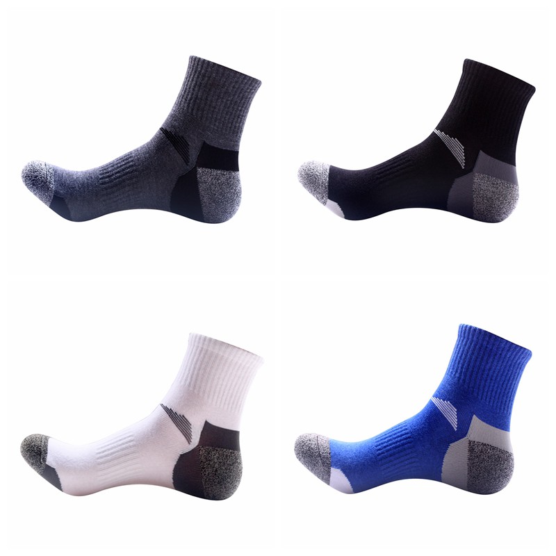 Mannen Outdoor Sneldrogend Sport SocksHiking Camping Fietsen Sokken Half Dikke Sport Running Sokken