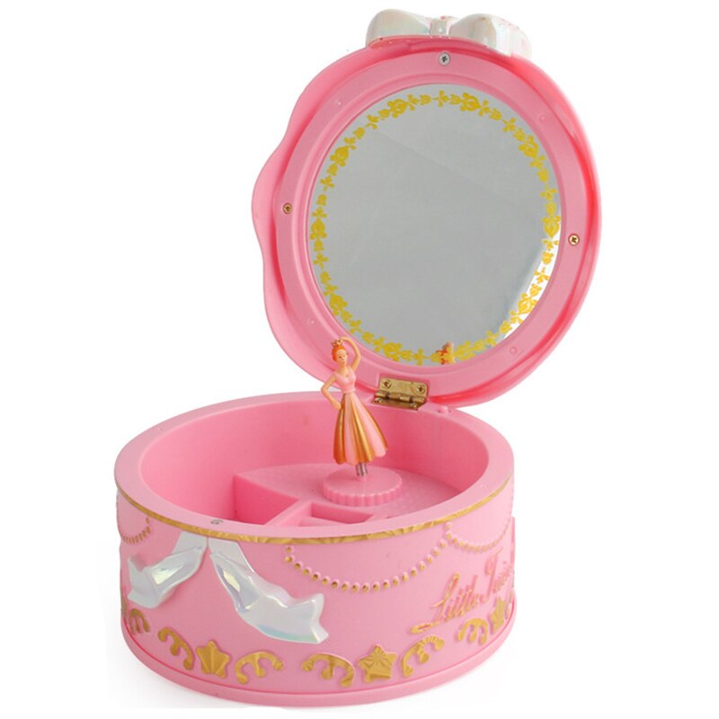 Girls Musical Jewelry Boxes Ballerina Rotating Music Box Gramophone Toys for Children Kids Birthday: Pink