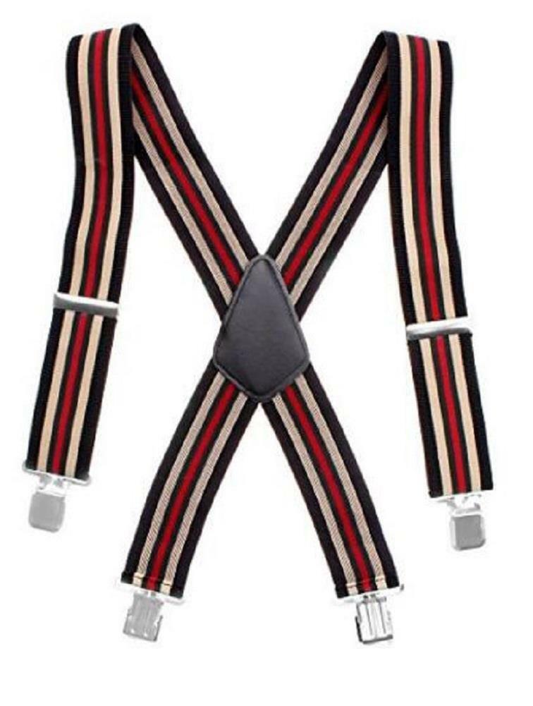 Zware Heren Dames Bretels Jarretel Elastische 50Mm Breed Duurzaam Vintage Streep: Stripe