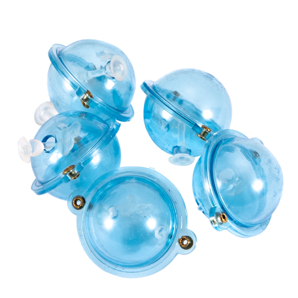 Flotador de pesca de bolas de plástico ABS, Bola De Agua de burbujas, boya de pesca redonda transparente, indicadores de Strike, azul, 5 uds.