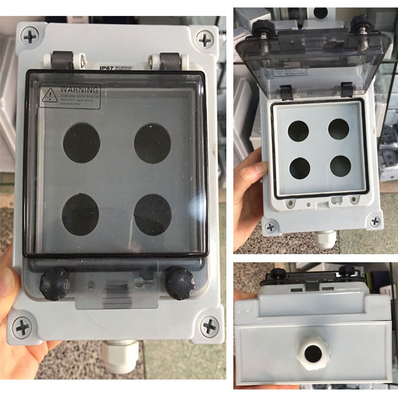 Plastic Dustproof Waterproof IP67 Junction Box Universal Electrical Project Enclosure Grey ABS Housing Box