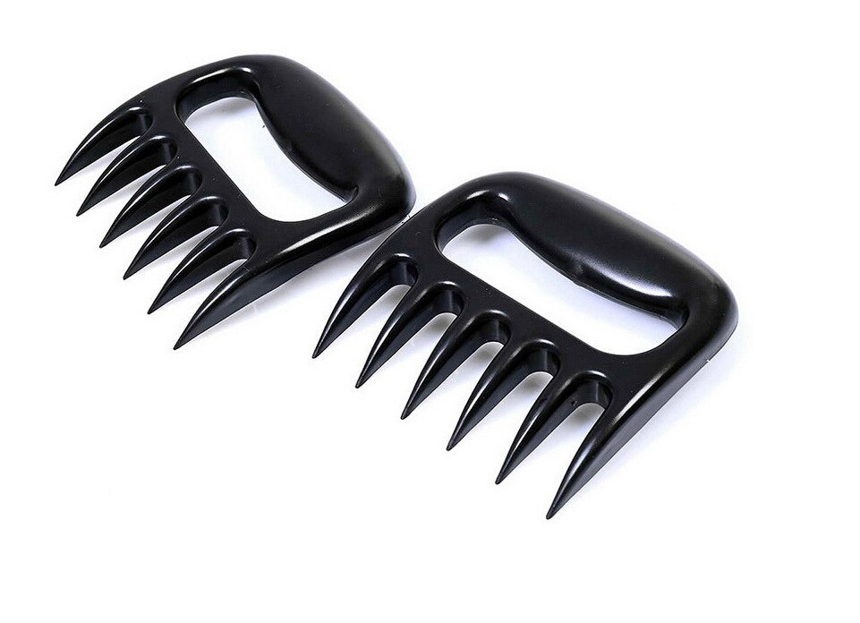 Multifunctional bear claw cooked food barbecue shredder separator high temperature resistant plastic food fork splitting tool: Default Title