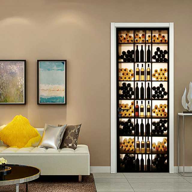 Home Furniture Wine Cabinet Decoration Wall Decals Decorative Vinyl Wall Door Stickers For Bar Shop: Default Title