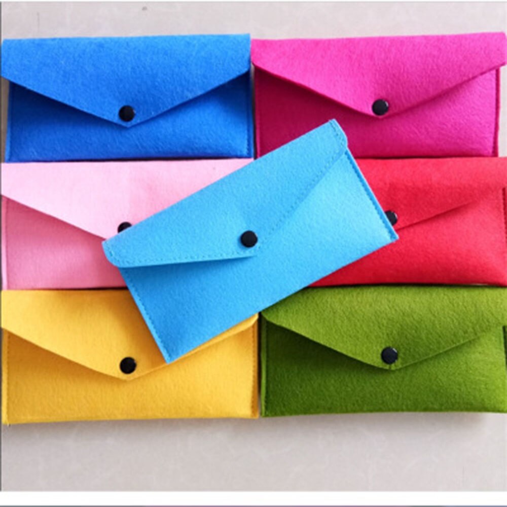 Felt Phone Case Wallet Slim Credit Card Holder ID Genuine Felt Buckle arriv