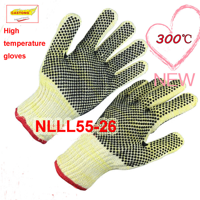 Guantes de alta temperatura de 300 grados, de alta densidad, gel de sílice, adorno de fuego, guantes de seguridad antiquemaduras para hornear: Default Title