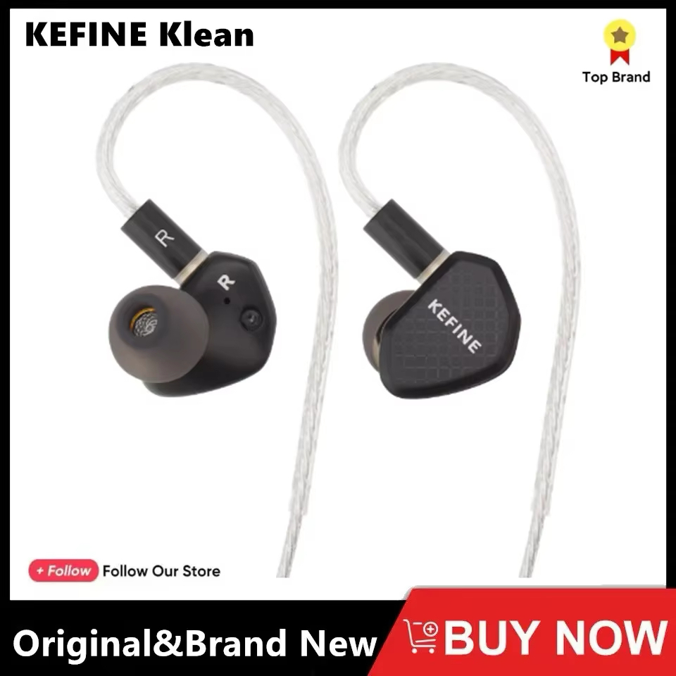 KEFINE Klean 10mm DLC diafragma controlador dinámico Hifi con cable IEM auriculares con carcasa de Metal y Cable desmontable de 0,78mm 2 pines 3,5mm