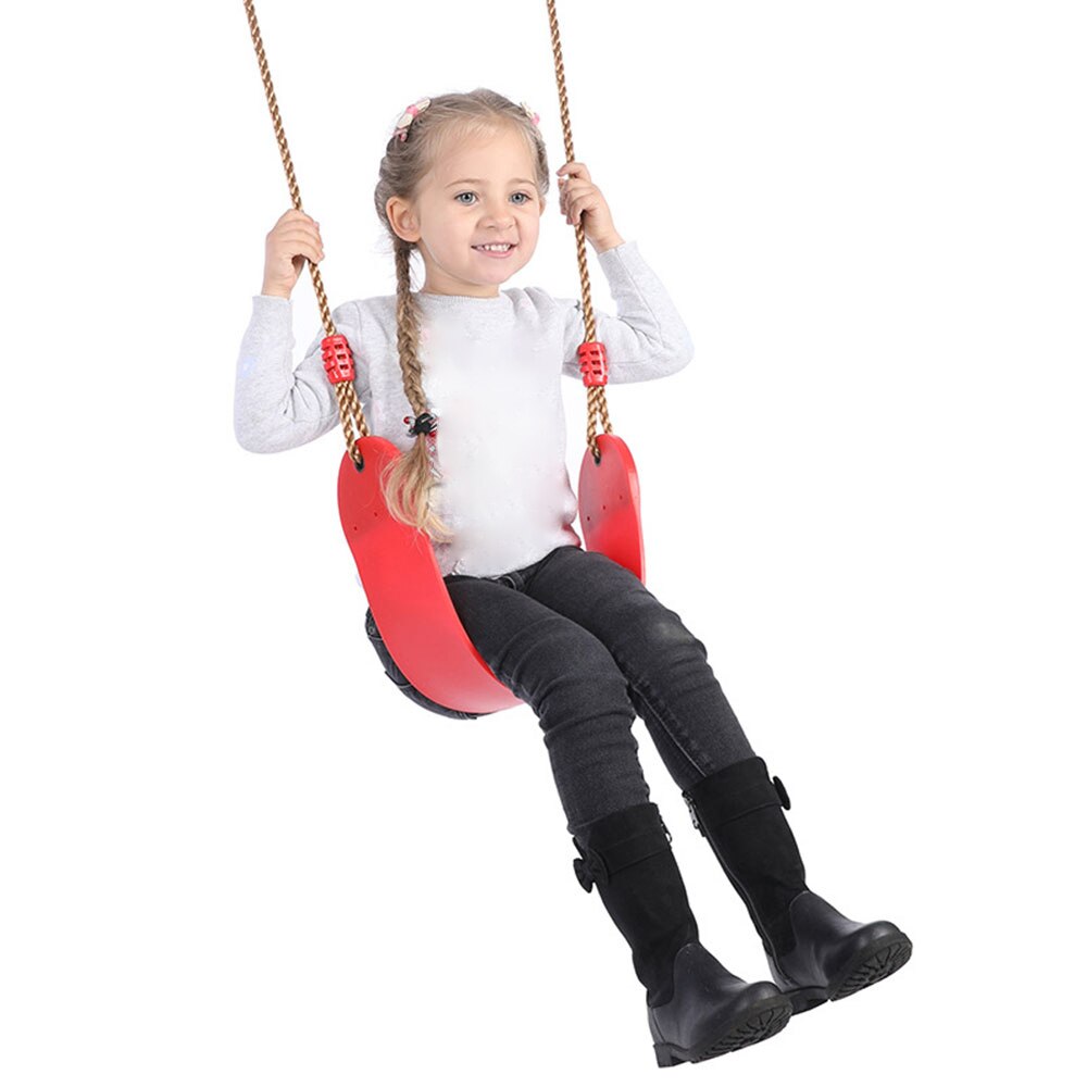 Bærbare have swing børn hængende sæde legetøj med højdejusterbare reb indendørs udendørs farve soft board swing stol på lager