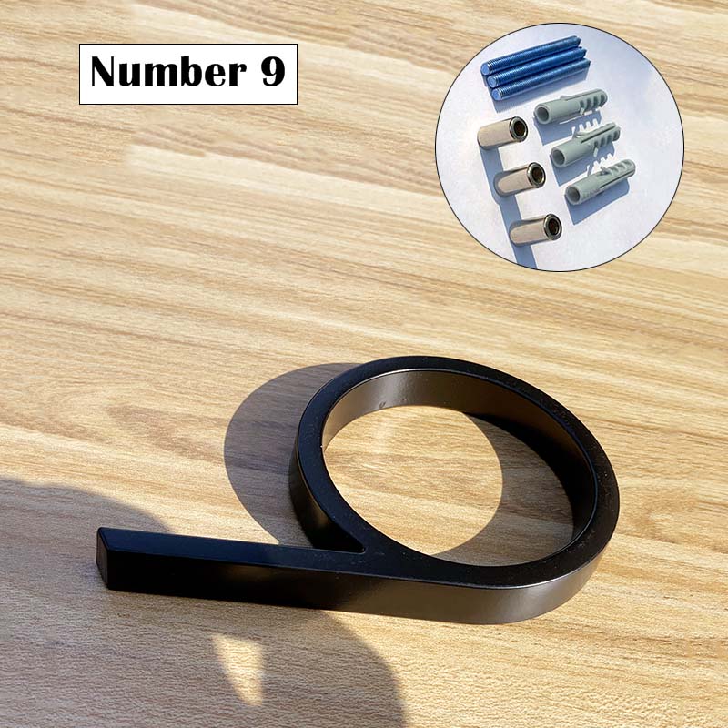5 Inches Black House Numbers Letters Door Plates Floating Outdoor Address Sign Plate For Yard Door Plaque Number Modern Mailbox: WHITE